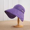 New light breathable bucket hat women's summer sunshade sunscreen ultraviolet versatile outdoor solid color sun hat