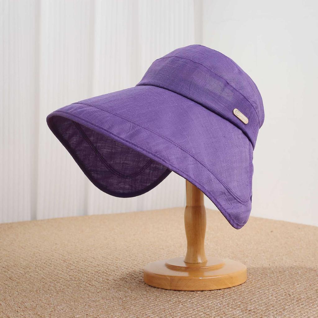 New light breathable bucket hat women's summer sunshade sunscreen ultraviolet versatile outdoor solid color sun hat