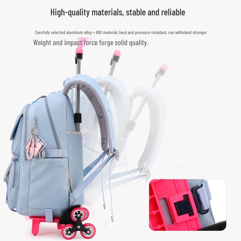 ZIRANYU Lightweight Trolley School Bag for Students