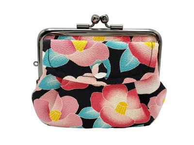 Halter-Geldbörse mit Münze, hergestellt in Japan, Kirschblütenblüte [B-andyu] [Offizielles Biandyu] Eltern-Kind-Tasche, Geldbörse, Krepp, Muster, Japan, Kyoto,