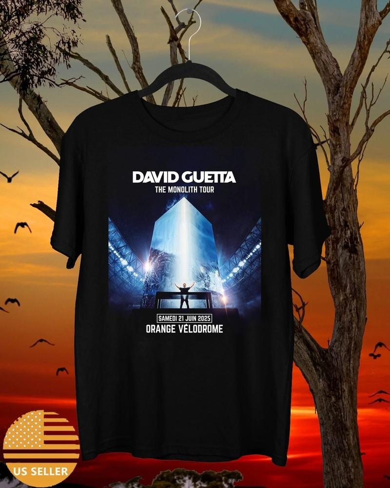 НОВЫЙ T-shirt David Guetta The Monolith Tour Полный размер S-5XL Унисекс T-shirt L