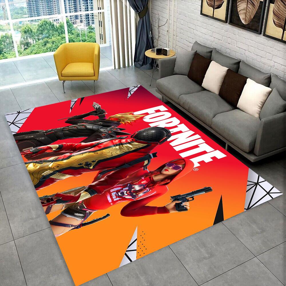 F-Fortnites Cartoon Game Carpet Rug for Playroom Bedroom Living Room Sofa Home Doormat Decor,Area Rug Non-slip Floor Mat Gift
