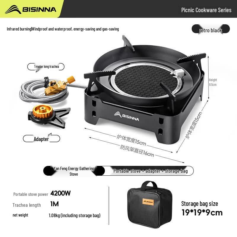 Beishanlang Portable Windproof Camping Cassette Stove