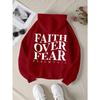 Faith over fear Christian Hoodie Christian hoodie Jesus hoodie Fashion hoodie Bible Verse Men and women can be aesthetic 2026