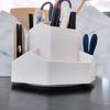 1pc Large Capacity Multi-Compartment Pen Holder and Makeup Brush Organizer for Desk and Home Office with Desktop Cosmetic Storage Box and Art Supply