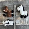 1Pcs Cartoon Pony Pendant Stuffed Animal Horse Plush Toy Key Ring Backpack Ornaments Hanging Decoration