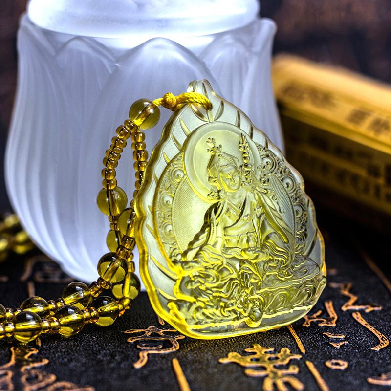 Zelená Tára Přívěsek Dlouhý Svetrový Náhrdelník Léčitel Buddha Amitábha Tibetský Buddhismus Náboženství Amulet Náhrdelníky Unisex