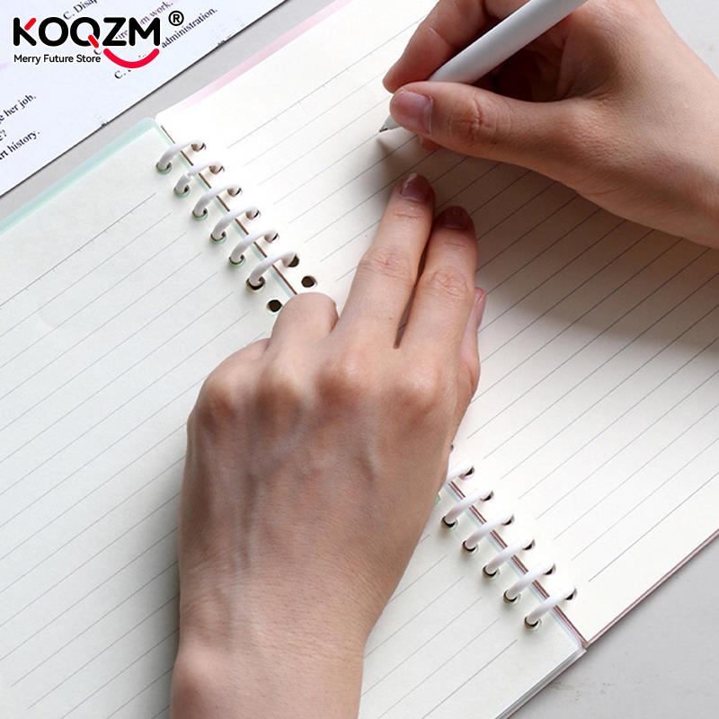 30 Holes Loose-leaf Plastic Binding Ring Spring Spiral Rings Binder Strip For A4 Paper Notebook Stationery Office Supplies