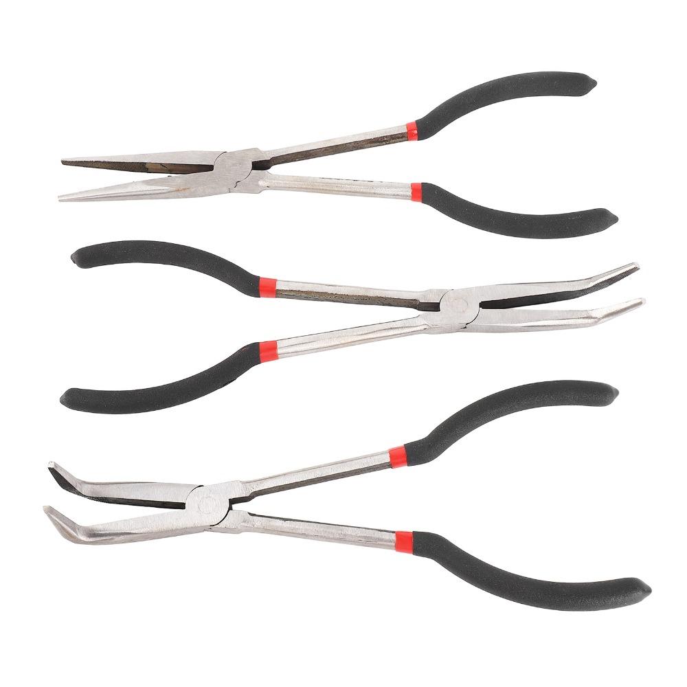 3pcs Insulated Comfort Grip Handles Long Nose Pliers Precision Long Nose Pliers Wire Bending