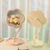 Flower Shaped Decorative Makeup Mirror Multifunctional Jewellery Hair Accessories Storage Tray Tabletop Mirror Home Decorations