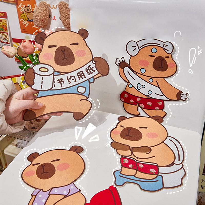 Capybara Toilet Mat Deodorizing Stickers Deodorizing Capybara Deodorizing Stickers Cartoon Toilet Mat Self-Adhesive Deodorizing