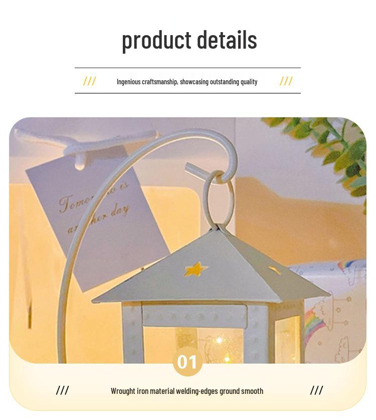 Candlestick Night Light: Bedside Table & Desktop Ornament for Atmosphere & Décor