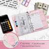 A6 Money Saving Organizer PU Leather Budget Binder Marble Notebook Budgets Planner  Envelope Office School Supplies