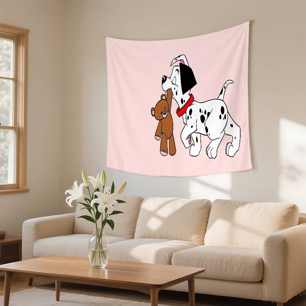 Classic Cartoon101DdalmatiansS Cute Tapestry Wall Hanging Tapestry Art Deco Blanket Curtain Hanging At Home Bedroom Living