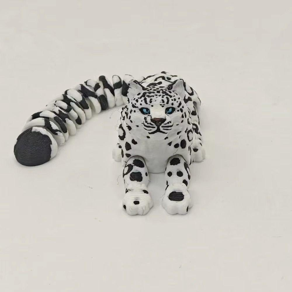 Simulation Snow Leopard Model Creative Simulation Tiger Figurine  Home Decoration