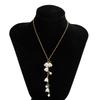 Unique Flower Fringe Necklace Elegant Bell Orchids Preal Leaf Charm Choker Dangle Earring Jewelry Gift Party Ornament