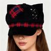 Punk Berets Kitten Ear Unisex Headwear Accessory for Women Men Cabbie Hat for Halloween Cosplay Party Outfit