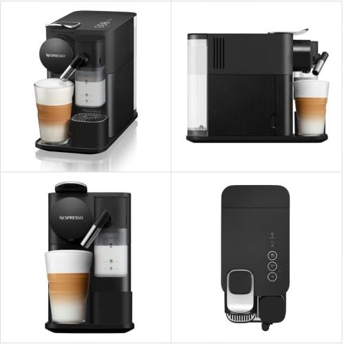Nespresso Capsule Coffee Maker Lattissima One Plus Shadow Black Water Tank Capacity 1L Compatible with Milk Recipe F121-BK-W