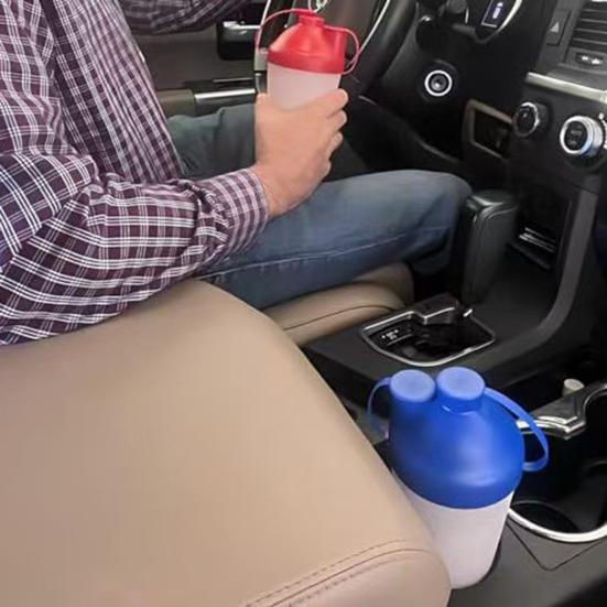 Sunflower Seeds Snack Cup Portable Shell Separator for Car Cup Holder Double Layer Snack Nut Waste Container for Travel