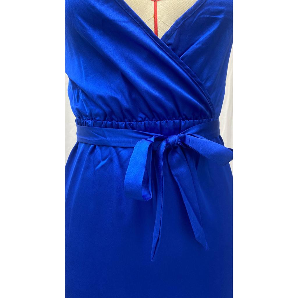 2025 New Women's Sexy V-Neck Slit Maxi Dress, Sleeveless Slit Evening Gown With High Thigh Split, Floor Length Formal Dress For Banquet & Party