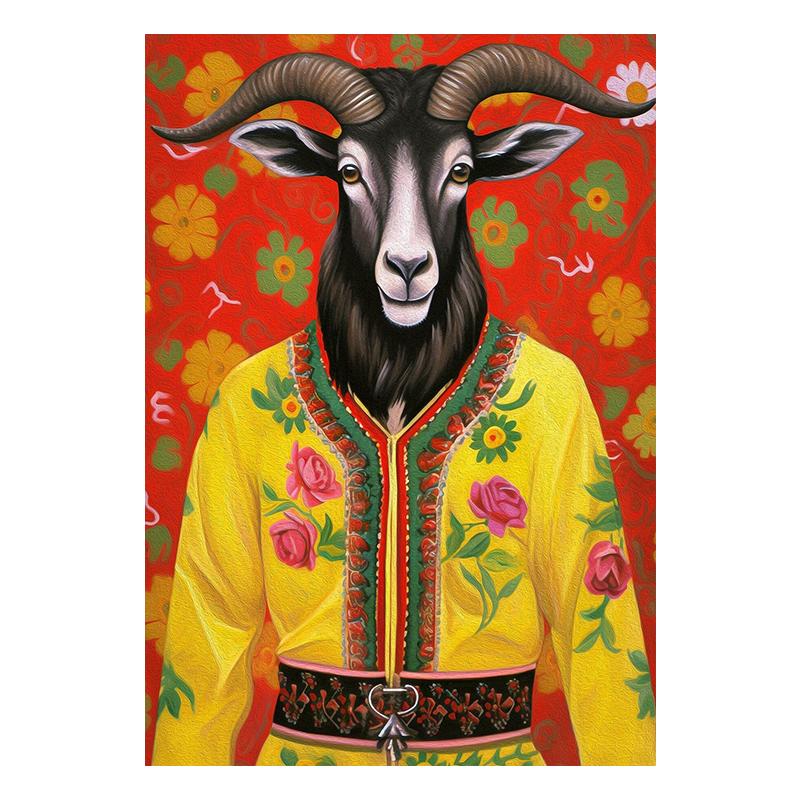 

Al животное портретная живопись Современное настенное искусство холст печать плакатов абстрактный мультфильм красочная картина гостиная домашний декор Cuadros 30x40cm No Framed