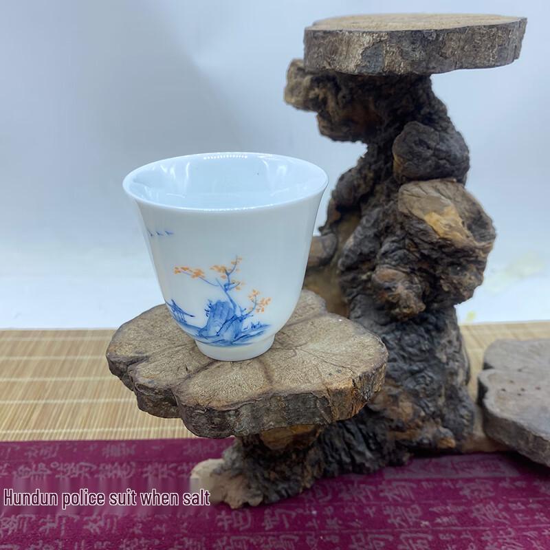 Tuopai Hand-Painted Suet Jade Porcelain Tea Set