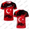 2026 New Turkish Flag Print Soccer Jersey For Men T-Shirt Summer Quick-Drying Sports Short Sleeve Tees Casual Kids/Adult Tops