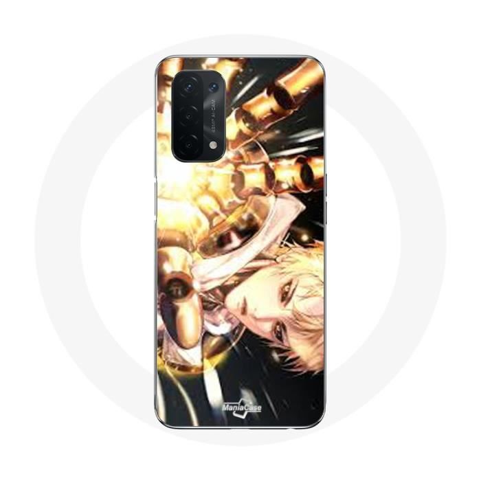 Coque pour Oppo A74 5G - Anime - Genos One Punch Man - Souple - Blanc - Protection et décoration