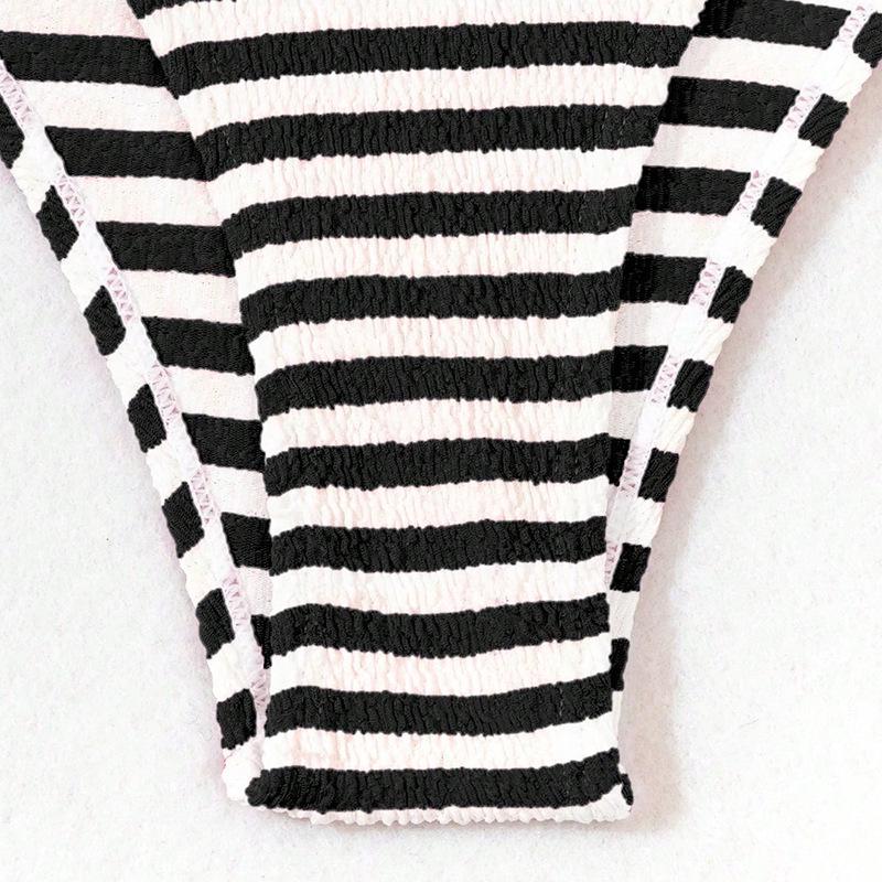 2025 European & American Print Stripe Triangle Bikini - Sexy Beach & Hot Spring Women's Swimsuit