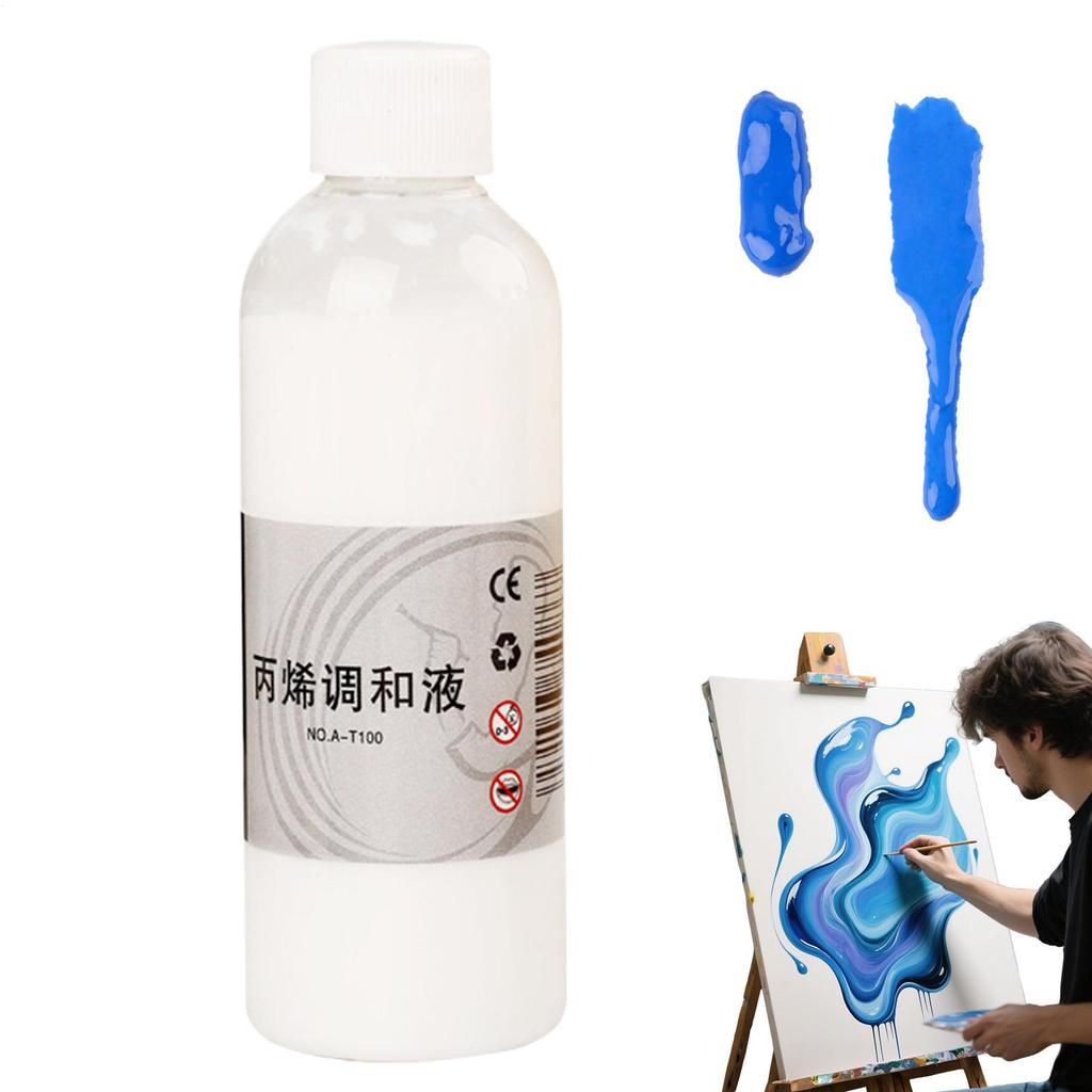 100ml Flow Aid Fluid Improver Fluid Additive For Teachers Artists Palette Preparation Color Blending Crafts Projects Models