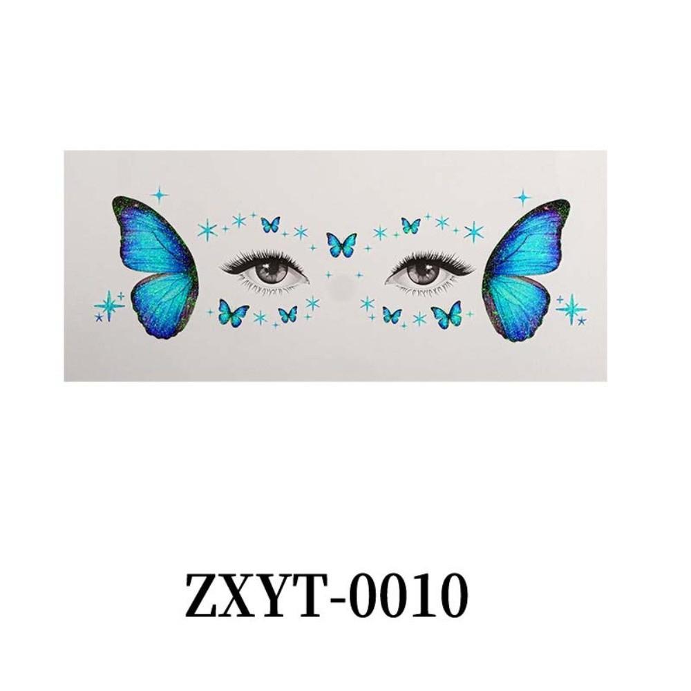 Star Heart Glitter Butterfly Face Tattoo Realistic Face Temporary Tattoo Dance Performances