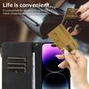 Nowe Stylowe Etui Portfel z Diamentami dla iPhone 16 - Design Unisex