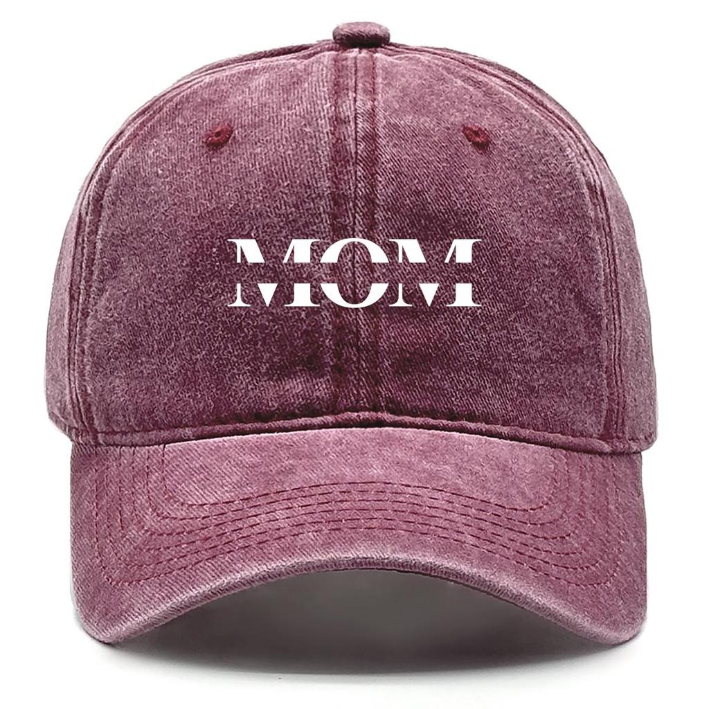 MOM" Print Snapback Baseball Cap, Mother's Day Woman's Cap Simple Sun Visor All-season Stylish Adjustable Sun Hat