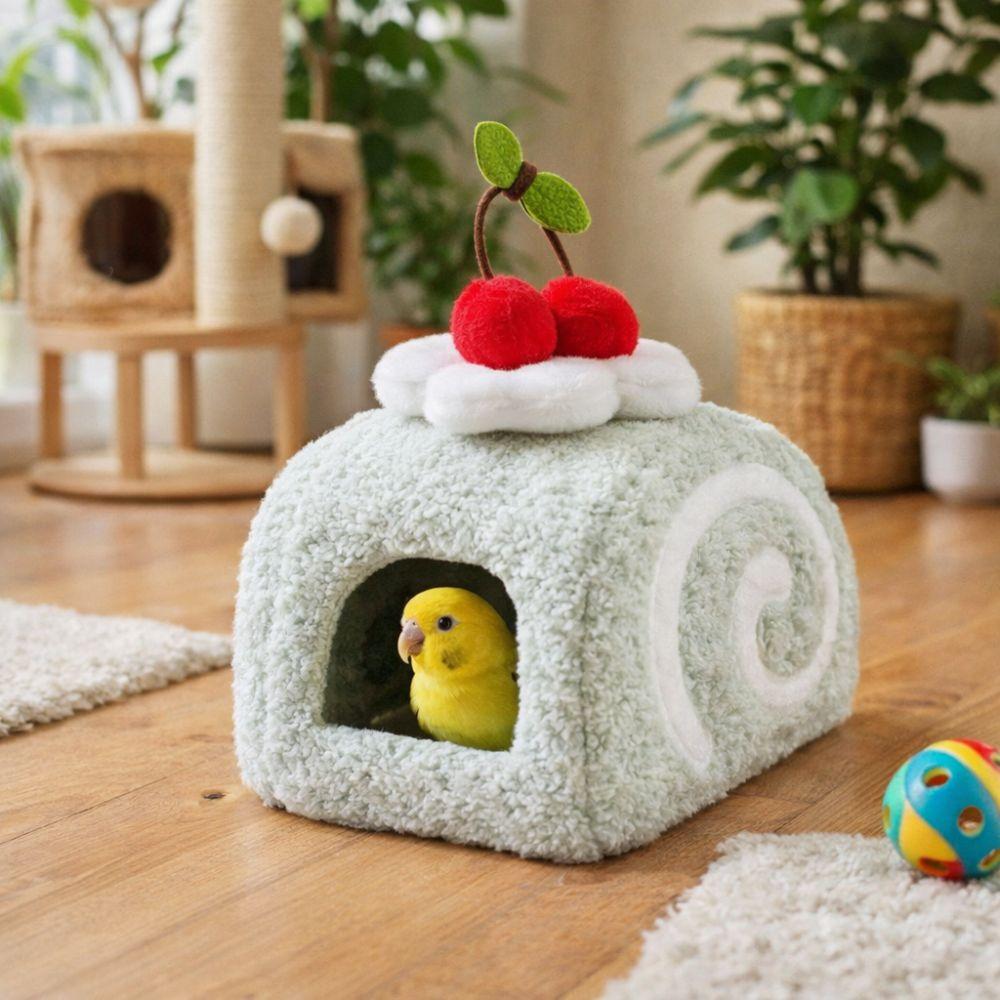 Warm Plush Hamster Cage Cute Pet Sleeping Bag Chinchilla Shelter Bird Hiding House  Small Animal