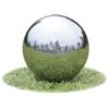 LED Garden Fountain Made of Stainless Steel, Sphere, 30 Cm