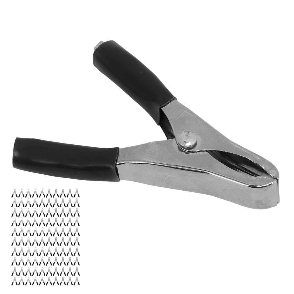 100PCS Insulated Clip 20A High Accuracy Process Elasticity with PVC Insulating Shth for Experimental Test Wire