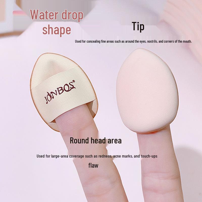 JONBOS Mini Finger Puff Makeup Sponge for Foundation and Concealer