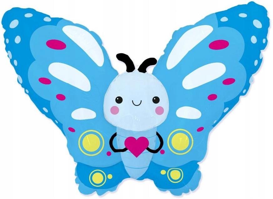 Butterfly Foil Balloon Blue Meadow Spring Birthday Decoration