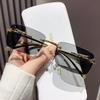 Custom Fashion Small Frame Hip Hop Sunglasses: High-End Men's & Women's Rimless Street Style Instagram Influencer Glasses