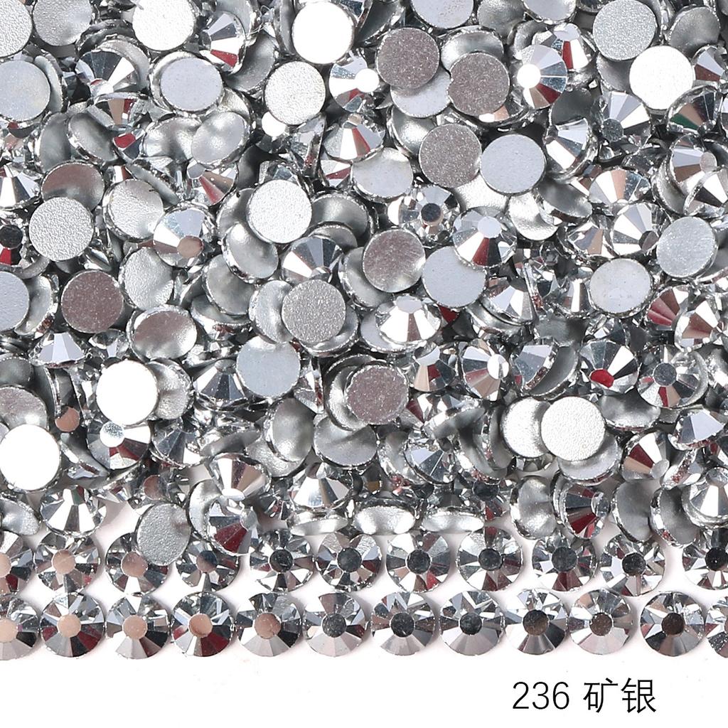 Ss3-Ss30 Strass Ab Colorés Verre Fond Plat Strass Diamant Cristal Coloré Rond Autocollant Manucure Diy Diamant