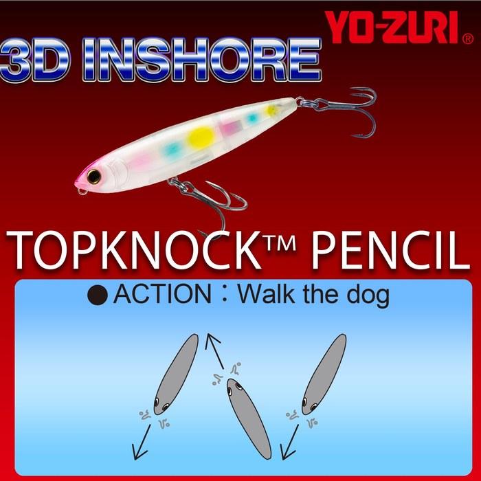 YO-ZURI Salt Lure 3D Inshore Top Knock Pencil 100mm, Mullet Color