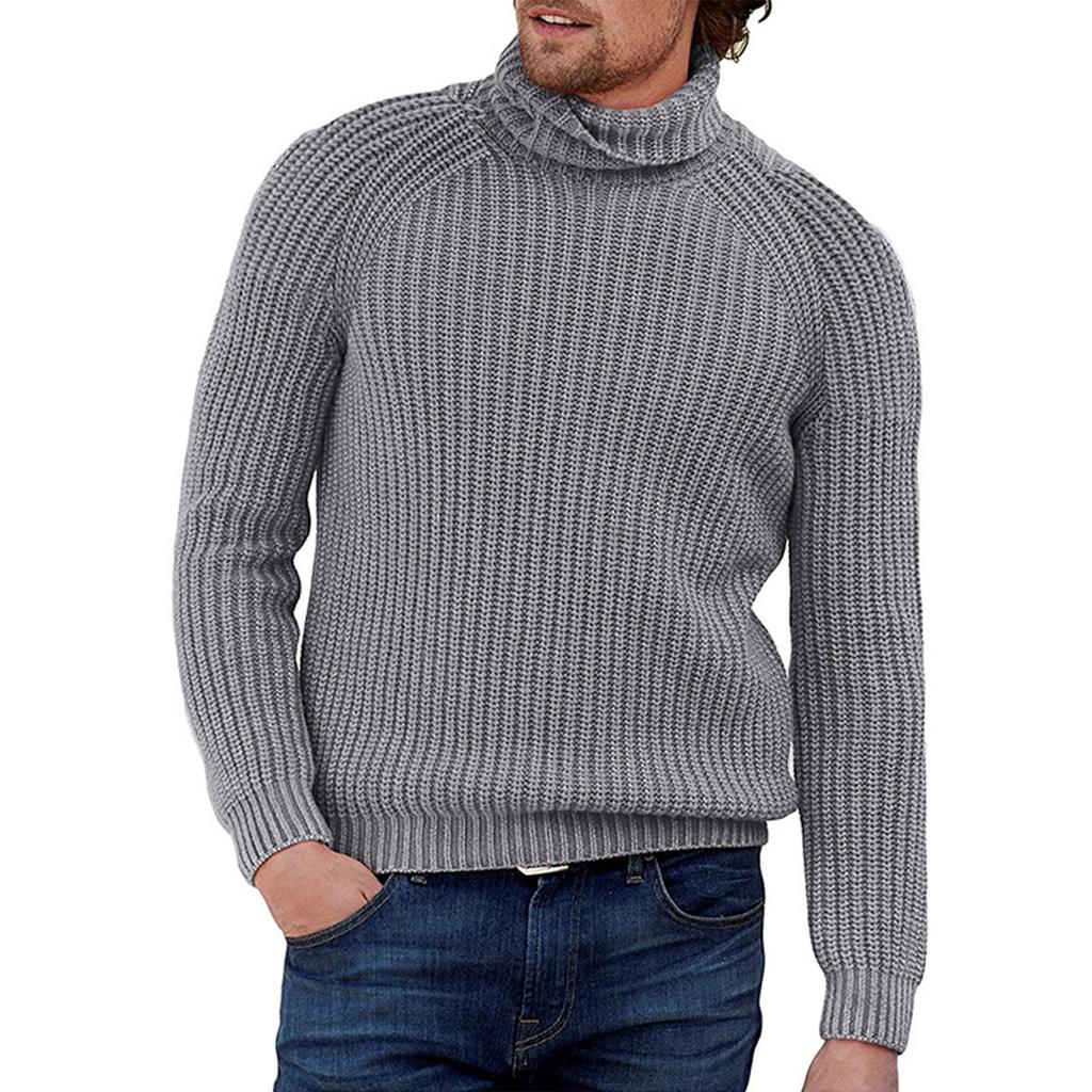 Men's Sweater Solid Fashion Round Neck Long Sleeve Knitted Top