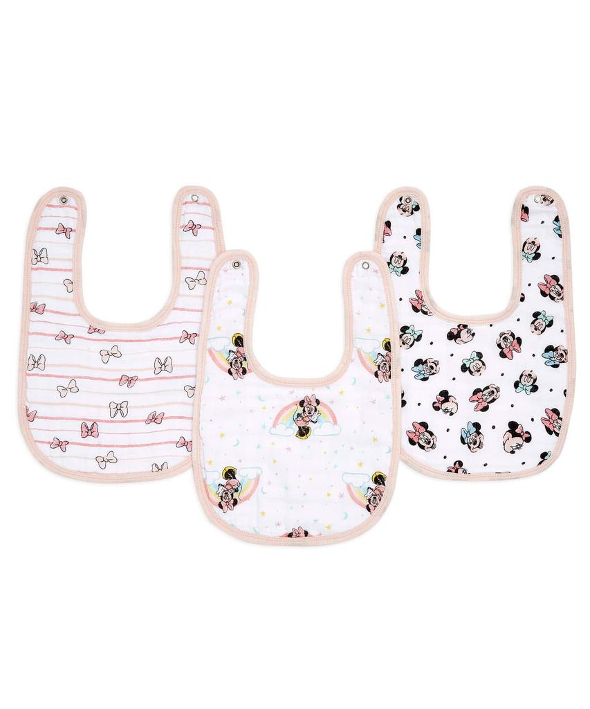 Bib Baby Disney Meals Japanese Aden by Aden Anais Snap Bib Set of 3 Minnie Rainbows Muslin Baby Food Baby Minnie Minnie Mouse ESNC30005DIJ [Genuine +