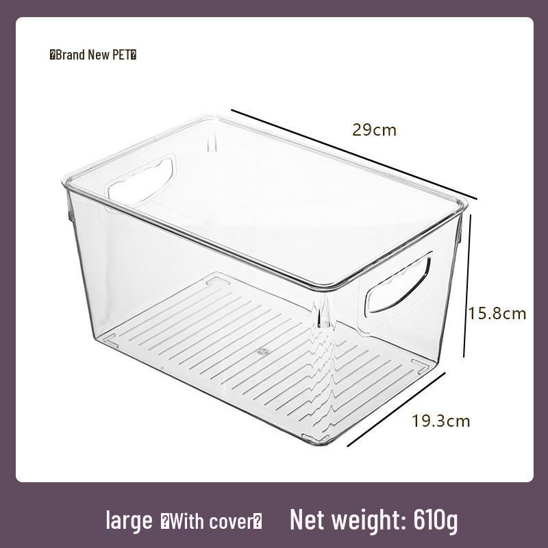 Acrylic Long Narrow Snack Storage Box for Fridge or Cabinet