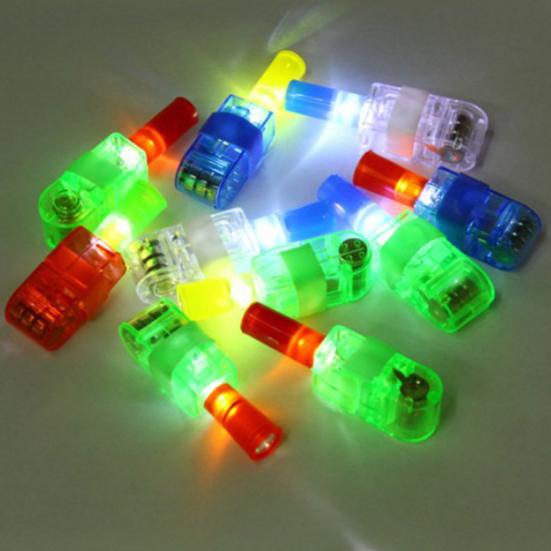 10Pcs Finger Lamp Long-Lasting LED Projection Finger Light Toys Elastic Band