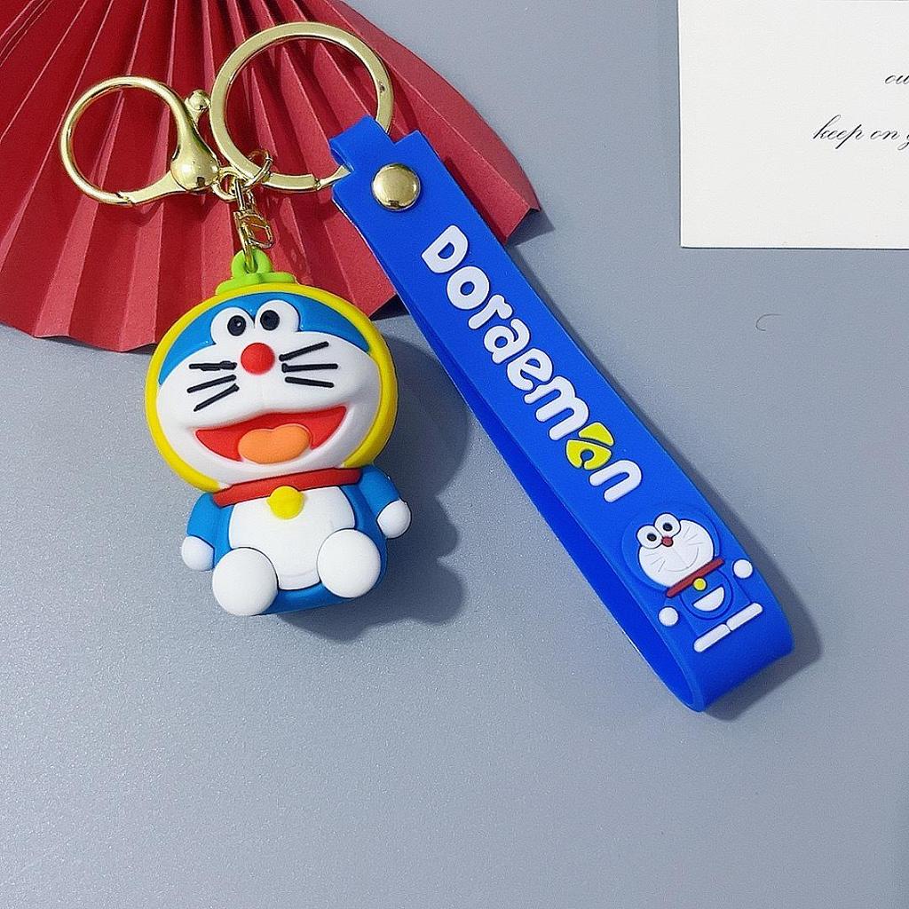 Blue Doraemon Cat Keychain Pendant - Cute Couple Bag Charm Gift