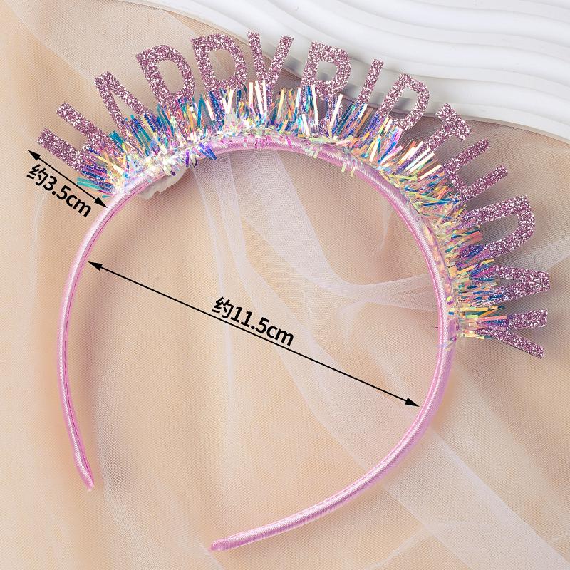 Irisierendes Diamantperlen-Geburtstags-Stirnband & Hut Party-Accessoires
