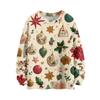 Women's Fashion Casual Long Sleeve Christmas Printed Round Neck Knitted Top