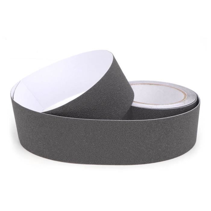 Zerodis Rutschfestes Band PEVA/PU Sicherheitsband Abrasiv Rutschfest Treppe Gummiboden 5m(Grau)
