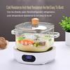 Thickened Borosilicate Heat Resistant Glass Pot Electric Stove Open Flame Cooking Dual Handle Health Glass Pot For Soup Noodles
